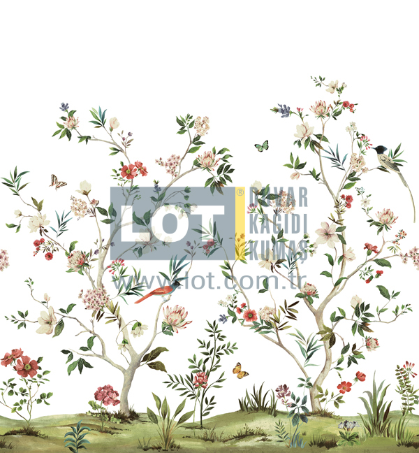 Chinoiserie Magnolia Mural DB31500M