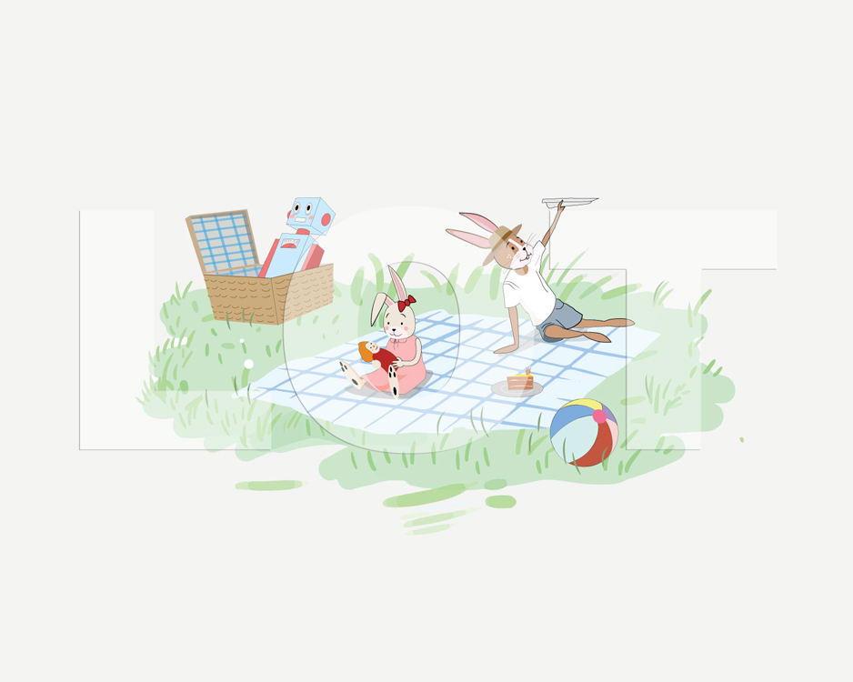 Tavşanlar Piknikte Tavşanlar Piknikte